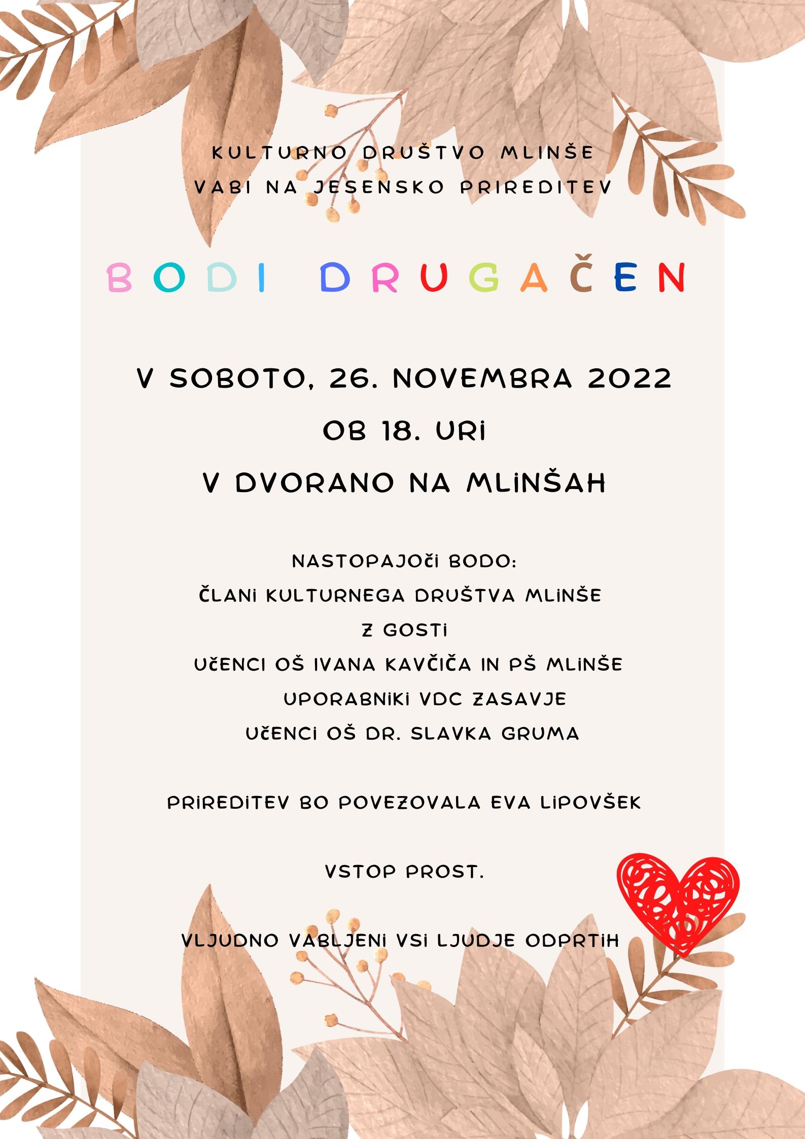 Vabilo 26.11.2022 Mlinše (1)